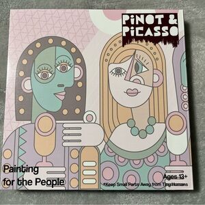 Pinot & Picasso Paint-by-Number Kit New Women With Flowers Made For VineOh! Box